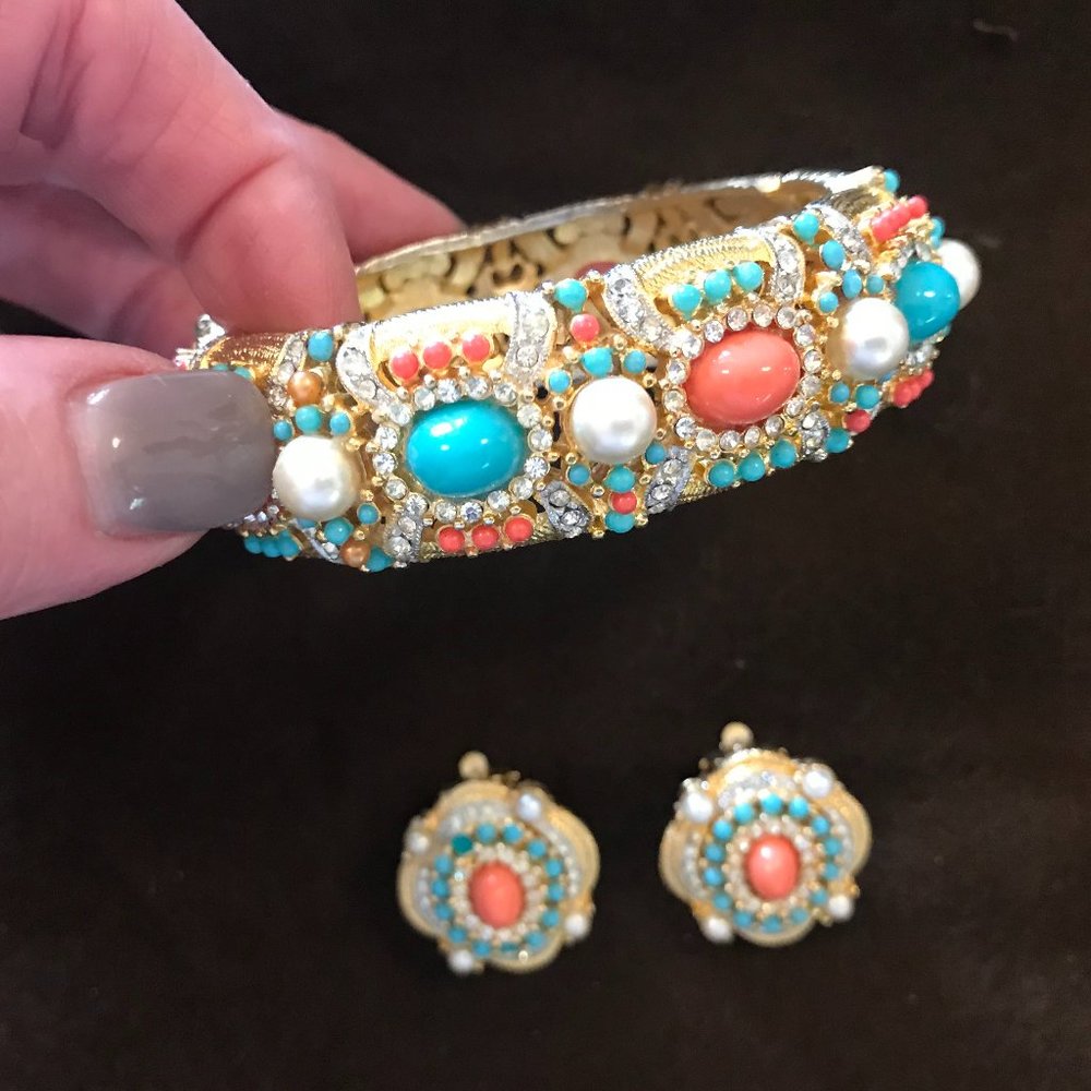 Vintage bracelet and earrings